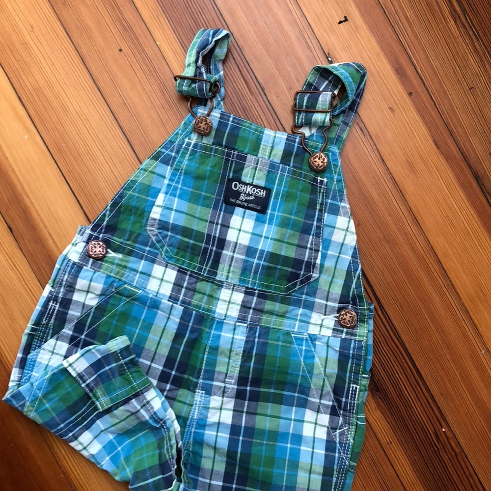 Plaid overalls